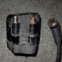 GM ignition coil with one corroded tower.