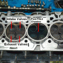 Engine Cylinder Head With Leaking Valves